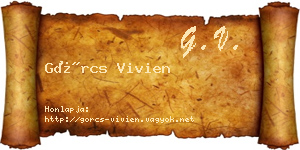 Görcs Vivien névjegykártya